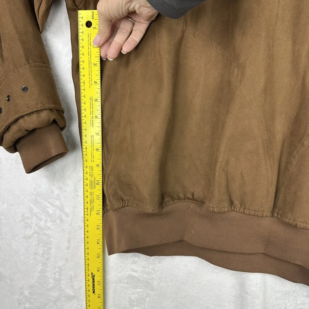 Zero Restriction Golf Outerwear Large Microsuede Brown‎  Mens Jacket Coat